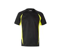 VELILLA 105501 T-Shirt Technique Bicolore m/c Couleur Noir/Rouge Taille L, Noir et Jaune Fluo, L