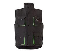 Velilla 105515 Gilet rembourré sans manches, noir et vert, taille 2XL