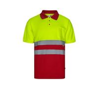 VELILLA 173 20/12 L Polo Bicolore Haute visibilité Jaune Fluo Taille L