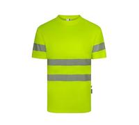 VELILLA 305632 T-Shirt en Polyester recyclé uni à Manches Courtes avec Ruban segmenté Jaune Fluo Taille L, Jaune Fluo, L