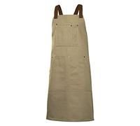 Velilla 404211B Tablier salopette en toile bicolore, beige sable et marron, taille unique