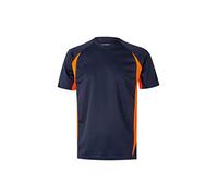 VELILLA 105501 T-shirt technique bicolor manches courtes haute performance, 100% polyester Bird-Eye 160 g/m², coupe confort, pour uniforme ou sport