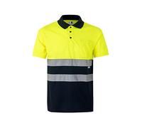 VELILLA Homme Velilla 173 ; Polo Bicolore Manches Courtes Av; Couleur Bleu Marine et Jaune Fluo; Taille ropa laboral, Bleu Marine Jaune Fluo, L EU
