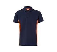VELILLA - Polo Bicolore à Manches Courtes 180 g/m² 105504 Homme, Bleu Marine et Orange, M