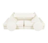 Velinda canapé bouclé modulable, blocs de mousse ? crème
