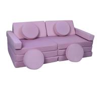 Velinda Canapé modulable Enfant, Blocs de Mousse avec Volant - Violet Clair | Velinda - ref. 5903163142981 - 5903163142981 - Violet - Materiaux mixtes