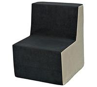 My Velinda - Chaise Fauteuil Pouf pour chambre d'enfant - Confort de jeu et repos - Gris-Beige