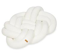 Coussin décoratif crème avec motif torsadé