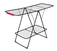 Velkea A300 Sèche-linge à 2 niveaux 28 m Zone de séchage Noir pliable 28 kg Intérieur Extérieur Acier