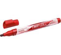 Marqueur effaçable Bic Velleda encre liquide pointe ogive moyenne 2,2 mm rouge