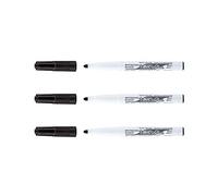 VELLEDA Lot de 3 Feutres tableau blanc effaçable à sec 1741 pointe Medium ogive Noir
