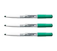 VELLEDA Lot de 3 Feutres tableau blanc effaçable à sec 1741 Pte Medium Ogive vert