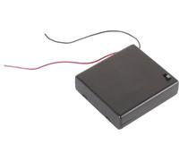 Velleman BH341BSAA Support de pile 4x LR6 (AA) raccordement par fils (L x l x H) 70 x 65 x 19 mm