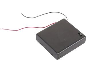 Velleman BH341BSAA Support de pile 4x LR6 (AA) raccordement par fils (L x l x H) 70 x 65 x 19 mm
