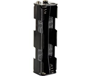 Velleman BH382B Support de pile 8x LR6 (AA) raccordement par empreinte pile 9V (L x l x H) 108.5 x 31.5 x 29.5 mm