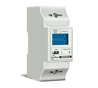 Velleman Compteur d'énergie monophasé, compteur électrique monophasé, delesteur electrique monophasé, compteur énergie, kWh, montage rail DIN, affichage LCD, LED, max. 80 A