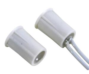 Velleman Contact magnétique avec interrupteur Reed, NC, pour installation dans les encadrements de fenêtres et/ou de portes, connexion filaire, blanc