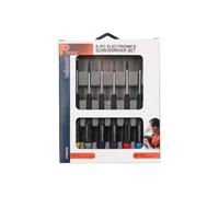 Velleman Ensemble de tournevis de précision 6 pièces – plat/Phillips, chrome‑vanadium, magnétique
