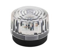Velleman Feu clignotant LED transparent, 12 V DC, 100 mm, 15 LED blanches, lampe de signalisation et d'avertissement, feu flash 80-120 clignotements par minute, IP20 ABS acrylique, garage atelier