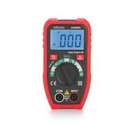 Velleman Multimètre numérique, écran LCD, CAT III/600 V, adapté pour mesurer la tension AC/DC, la résistance, la température, les transistors, les diodes et la continuité, test de batterie, lampe de