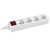Velleman Multiprise avec 4 prises 230 V et interrupteur - Blanc