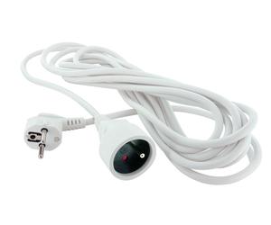 Velleman Rallonge 230 V avec terre - 5 m - Blanc