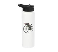 Vélo de gravel chargé pour bikepacking avec sacoche de cadre Stainless Steel Insulated Water Bottle
