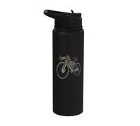 Vélo de gravel chargé pour bikepacking avec sacoche de cadre Stainless Steel Insulated Water Bottle