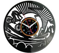 Vélo Horloge Murale Décorative Moderne Vinyle Vinyle Élégant Horloge Pour Cycliste Amoureux Du Sport Et Active Style De Vie Cadeau Original W1969