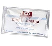 Veloflex 2229000 Lot de 100 pochettes transparentes en polypropylène pour cartes de visite ou clé USB 100 x 60 mm