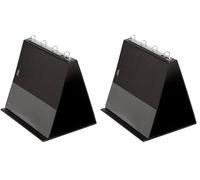 VELOFLEX 4101080 - Paperboard de table DIN A4 format paysage, avec pochettes transparentes, en PVC, présentoir de table Présentation, flipchart noir, carnet à anneaux à déplier (Lot de 2)