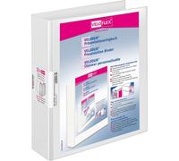 VELOFLEX 4141196 10 VELOFLEX Präsentationsringbücher 4-Ringe weiß 6,0 cm DIN A4
