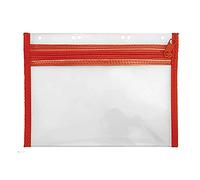 VELOFLEX 4350020 - Pochette porte-documents avec fermeture éclair, 1 pièce, DIN A5, classé, rouge, VELOBAG XXS, pochette à fermeture éclair