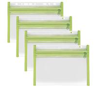 VELOFLEX A435004 - Pochette porte-documents avec fermeture à glissière, 4 pièces, DIN A5, classable, vert, VELOBAG XXS, pochette avec fermeture à glissière