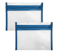 VELOFLEX A435005 - Pochette porte-documents avec fermeture éclair, 2 pièces, DIN A5, classable, bleu, VELOBAG XXS, pochette à fermeture éclair