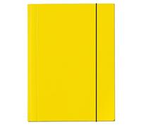 VELOFLEX - Chemise VELOCOLOR format A4 avec élastique, jaune | Pochette à coins, pochette de classement, pochette à dessins, 230 x 320 x 15 mm, carton laminé brillant, 3 rabats