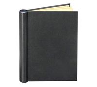 VELOFLEX - Pince à papier DIN A5 avec ressort de serrage, noir | Hauteur de remplissage de 20 mm, aspect cuir, pour documents en vrac non perforés, format DIN A5
