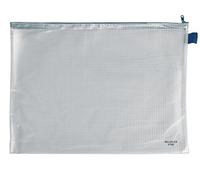 VELOFLEX - Pochette à fermeture éclair DIN A3 en PVC transparent | Film PVC renforcé de tissu 350 µ, avec fermeture à glissière, pour environ 15 mm de contenu, format 445 x 320 mm
