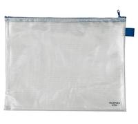 VELOFLEX 2704000 - Pochette à fermeture éclair DIN A4 Pochette à fermeture éclair pour documents, PVC renforcé, transparent, 1 pièce