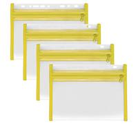 VELOFLEX A435001 - Pochette porte-documents avec fermeture éclair, 4 pièces, DIN A5, classée, jaune, VELOBAG XXS, pochette à fermeture éclair