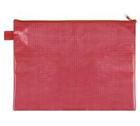 VELOFLEX - Pochette pour documents A4 avec fermeture à glissière, rouge | Format 320 x 235 mm, en EVA renforcé de tissu, sans PVC, hydrofuge, avec dragonne