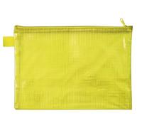 VELOFLEX - Pochette pour documents A5 avec fermeture à glissière, jaune | Format 235 x 180 mm, en EVA renforcé de tissu, sans PVC, hydrofuge, avec dragonne