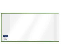 VELOFLEX - Pochette pour livre 240 x 540 mm, PP transparent, lot de 10 | Avec rabat, pochette transparente et bande tissée à bords cousus, en film PP robuste