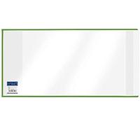 VELOFLEX - Pochette pour livre 265 x 540 mm, PP transparent, lot de 10 | Avec rabat, poche transparente et bande tissée aux bords cousus, en film PP robuste