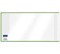 VELOFLEX - Pochette pour livre 303 x 650 mm, PP transparent, lot de 10 | Avec rabat, pochette transparente et bande tissée à bords cousus, en film PP robuste
