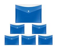 VELOFLEX - Pochettes pour documents VELOCOLOR format A5, bleues, lot de 6
