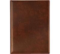 VELOFLEX - Porte-documents A4 aspect cuir, pochettes transparentes, marron