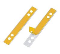 VELOFLEX - Renforts de perforation VELOFIX en film rigide, 1 000 pièces | Autocollant, transparent, 105 x 15 mm, espacement des trous 60 et 80 mm, pour le renforcement bords de reliure des documents