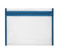 VELOFLEX 4354050 - Pochette porte-documents avec fermeture à glissière, 1 pièce, DIN A4, classé, bleu, VELOBAG XS, pochette avec fermeture à glissière