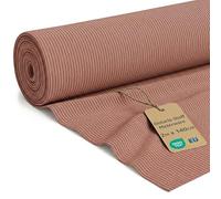 Velours côtelé au metre ameublement 2 m x 140 cm Tissus Revêtement pour Canapé Fauteuil Chaise Housse et Coussin Décoration Tapissier Résistant Oeko-Tex Rose
